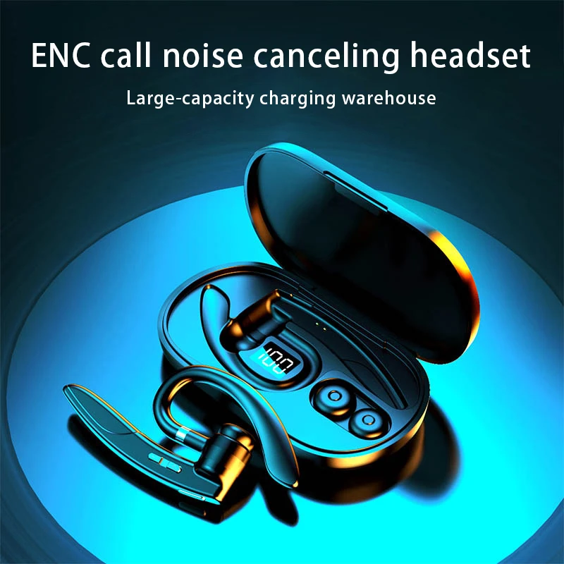 Wireless Bluetooth Headset Mic Noise Reduction Bluetooth Business Headset with Charging Compartment
Wireless Bluetooth Headset Mic Noise Reduction Bluetooth Business Headset with Charging Compartment