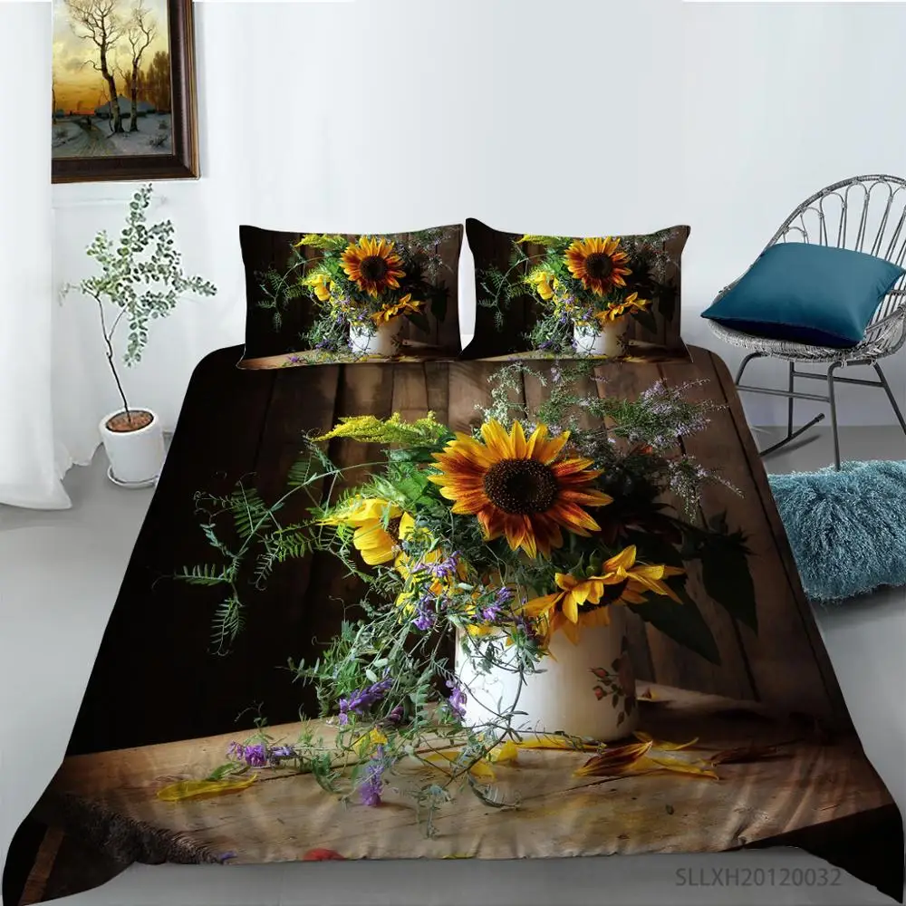 New Fashion beddroom decor 3d print Sunflower bedding set Luxury Home textile duvet cover With Pillowcase bedclothes
New Fashion beddroom decor 3d print Sunflower bedding set Luxury Home textile duvet cover With Pillowcase bedclothes
