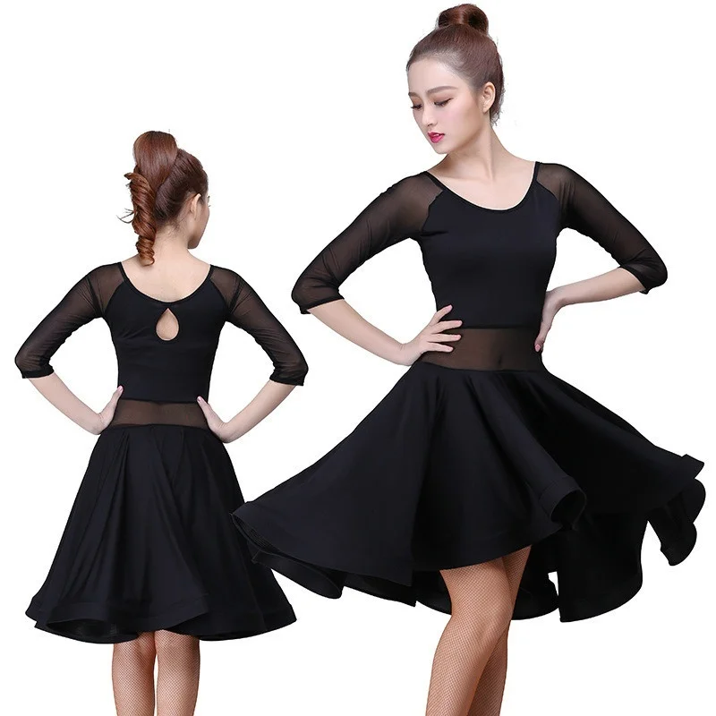 Women Latin Dance Dress Ballroom Tango Swing Salsa Dancewear Practice Black 904-B174
Women Latin Dance Dress Ballroom Tango Swing Salsa Dancewear Practice Black 904-B174
