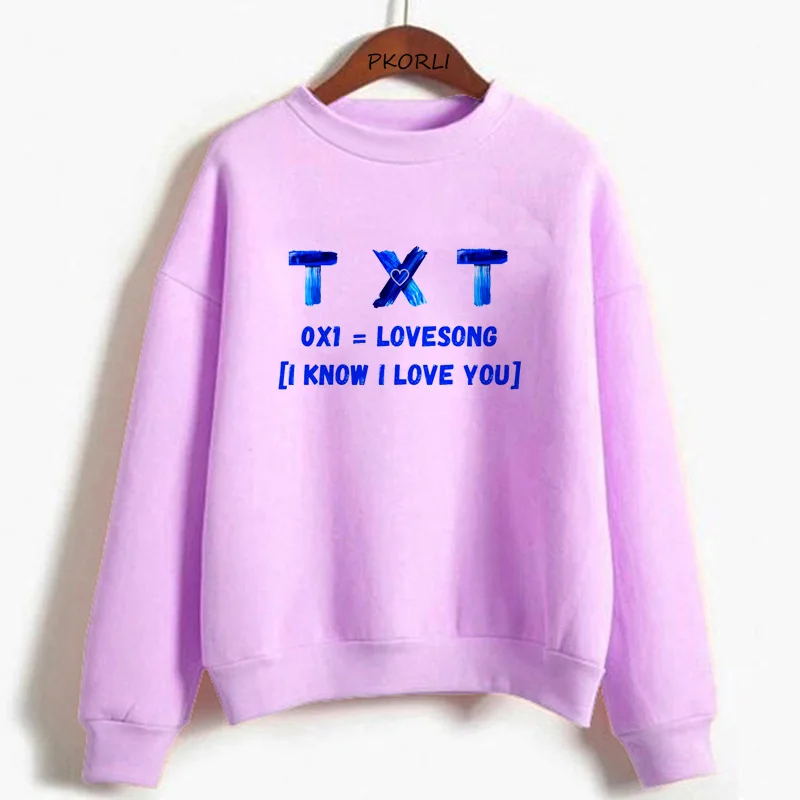 Korean Style TXT Anti Romantic Hooded Sweatshirts Harajuku Kpop Pullover Fleece Female Clothing Woman Sweatshirts Streetwear
Korean Style TXT Anti Romantic Hooded Sweatshirts Harajuku Kpop Pullover Fleece Female Clothing Woman Sweatshirts Streetwear