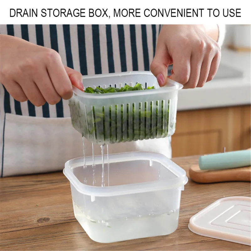Storage Box Kitchen Refrigerator Fresh-Keeping Box PP Vegetable Fruit Drain Basket Storage Basket Container Kitchen Organizer
Storage Box Kitchen Refrigerator Fresh-Keeping Box PP Vegetable Fruit Drain Basket Storage Basket Container Kitchen Organizer
