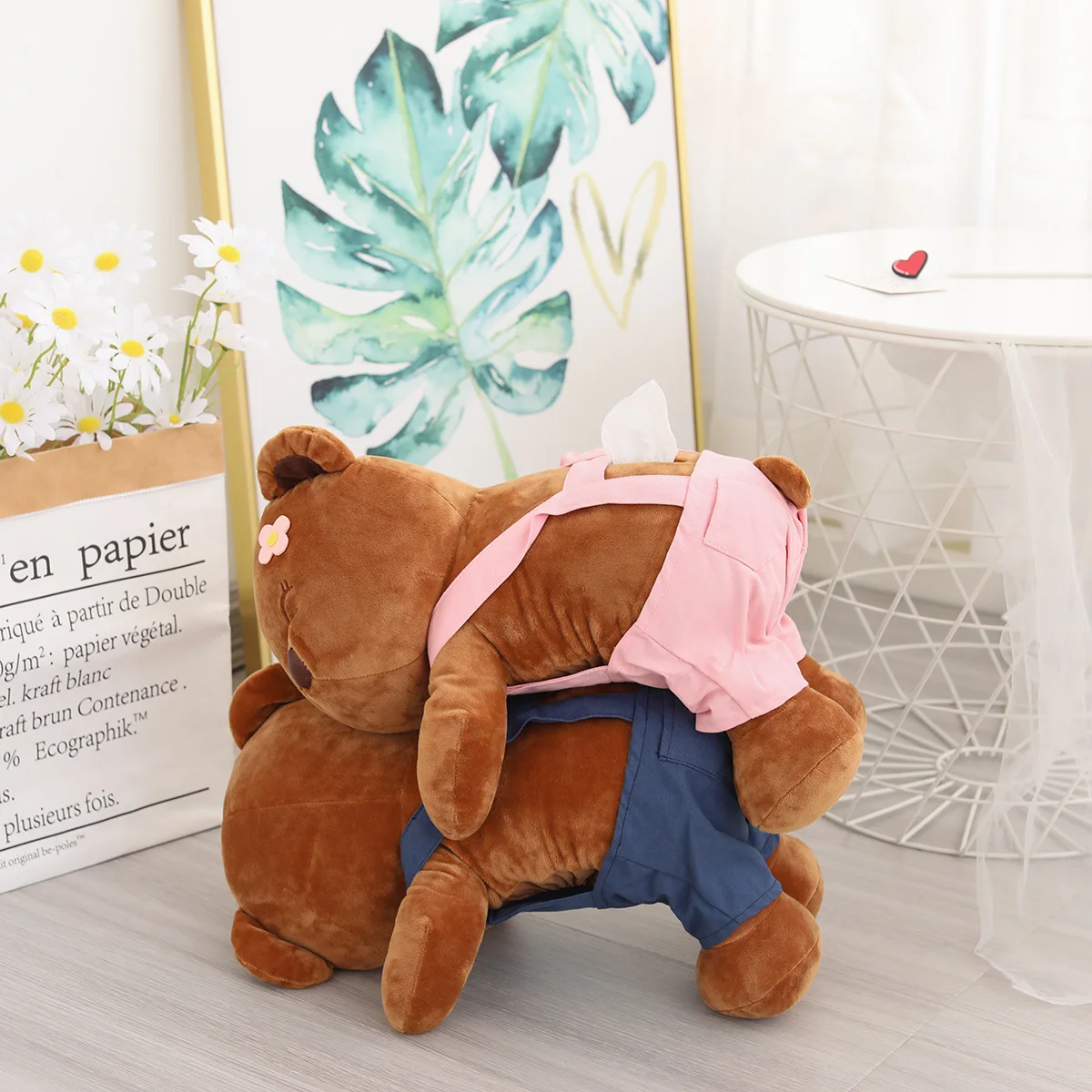 Caja de pañuelos Lovers bear tissue box PP cotton filled full desk table decoration fabric soft and comfortable decoration gifts
Caja de pañuelos Lovers bear tissue box PP cotton filled full desk table decoration fabric soft and comfortable decoration gifts