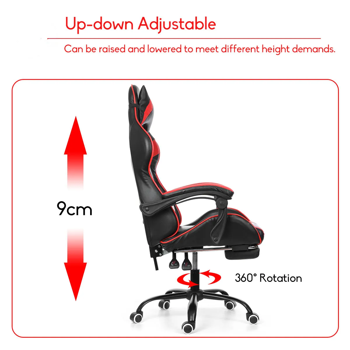 Leather Office Gaming Chair Home Internet Cafe Racing Chair WCG Gaming Ergonomic Computer Chair Swivel Lifting Lying Gamer Chair
Leather Office Gaming Chair Home Internet Cafe Racing Chair WCG Gaming Ergonomic Computer Chair Swivel Lifting Lying Gamer Chair