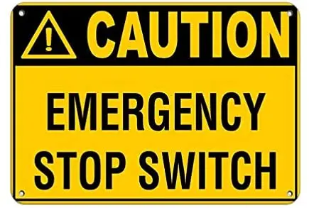 Warning Sign Caution Emergency Stop Switch Style 1 Hazard Labels Road Sign Business Sign Aluminum Metal Tin Sign
Warning Sign Caution Emergency Stop Switch Style 1 Hazard Labels Road Sign Business Sign Aluminum Metal Tin Sign
