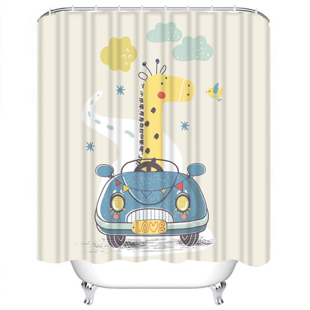 Giraffe Cartoon Shower Curtain Animal Transport Waterproof Bathroom Shower Curtain Child Bathroom Shower Curtain With Hooks
Giraffe Cartoon Shower Curtain Animal Transport Waterproof Bathroom Shower Curtain Child Bathroom Shower Curtain With Hooks