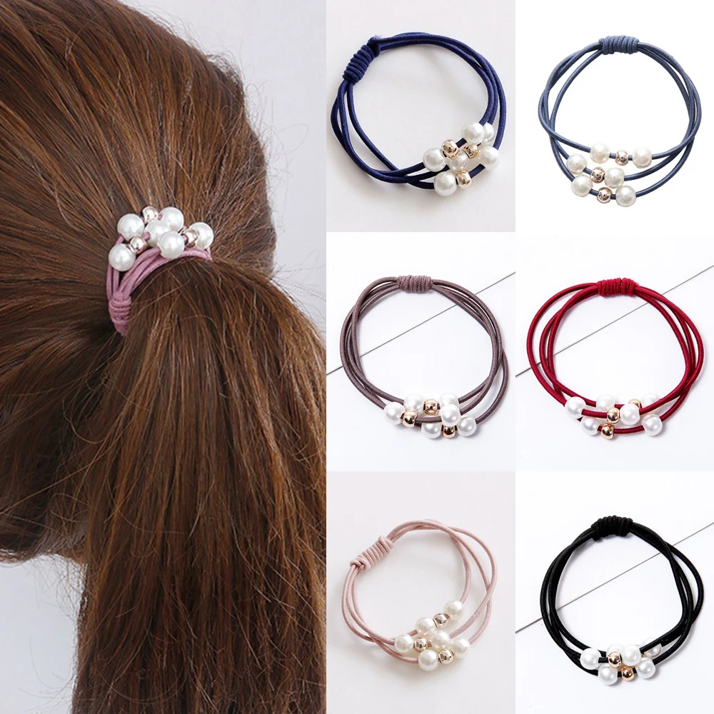 Korean Sweet Fashion Pearl Elastic Hair Bands Multilayer Hair Ring Girl Ponytail Holder Elastic Rubber Hair Bands
Korean Sweet Fashion Pearl Elastic Hair Bands Multilayer Hair Ring Girl Ponytail Holder Elastic Rubber Hair Bands