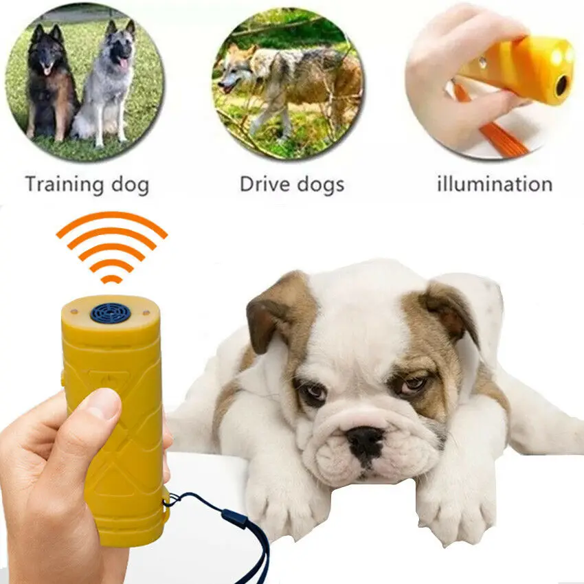 Portable Train Dog Repeller Control Trainer LED Ultrasonic Handheld Anti Bark Device Pet Stop Barking Without Battery
Portable Train Dog Repeller Control Trainer LED Ultrasonic Handheld Anti Bark Device Pet Stop Barking Without Battery