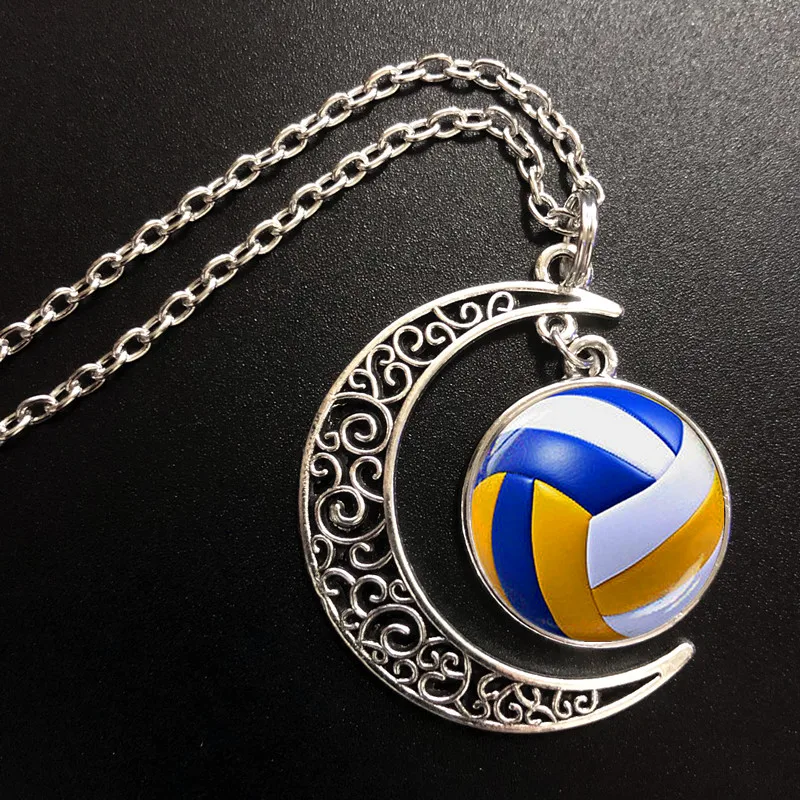 2020 Crescent Moon Vintage Volleyball Necklace Printed Photo Pendant Glass Cabochon Necklaces 20mm Round Fashion Jewelry Gifts
2020 Crescent Moon Vintage Volleyball Necklace Printed Photo Pendant Glass Cabochon Necklaces 20mm Round Fashion Jewelry Gifts
