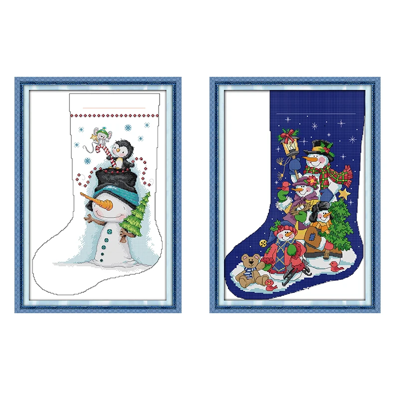 Joy Sunday Cross Stitch Kits Christmas Stocking Snowman print Handwork Embroidery Needlework Arts Cross Stitch Painting Kid Gift
Joy Sunday Cross Stitch Kits Christmas Stocking Snowman print Handwork Embroidery Needlework Arts Cross Stitch Painting Kid Gift