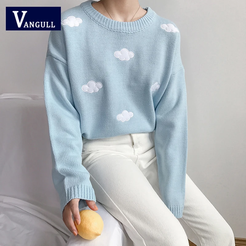 Vangull 2020 Women's Vintage College Style Loose Clouds Sweater Female Korean Punk Thick Cute Loose Harajuku Clothing For Women
Vangull 2020 Women's Vintage College Style Loose Clouds Sweater Female Korean Punk Thick Cute Loose Harajuku Clothing For Women