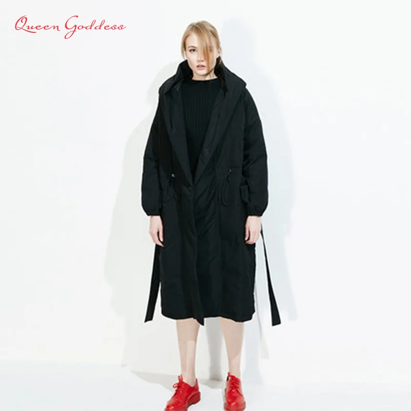 Loose high-street cool style thicken and warm long down jacket plus size with hood parkas Adjustable waist women outwear quailty
Loose high-street cool style thicken and warm long down jacket plus size with hood parkas Adjustable waist women outwear quailty