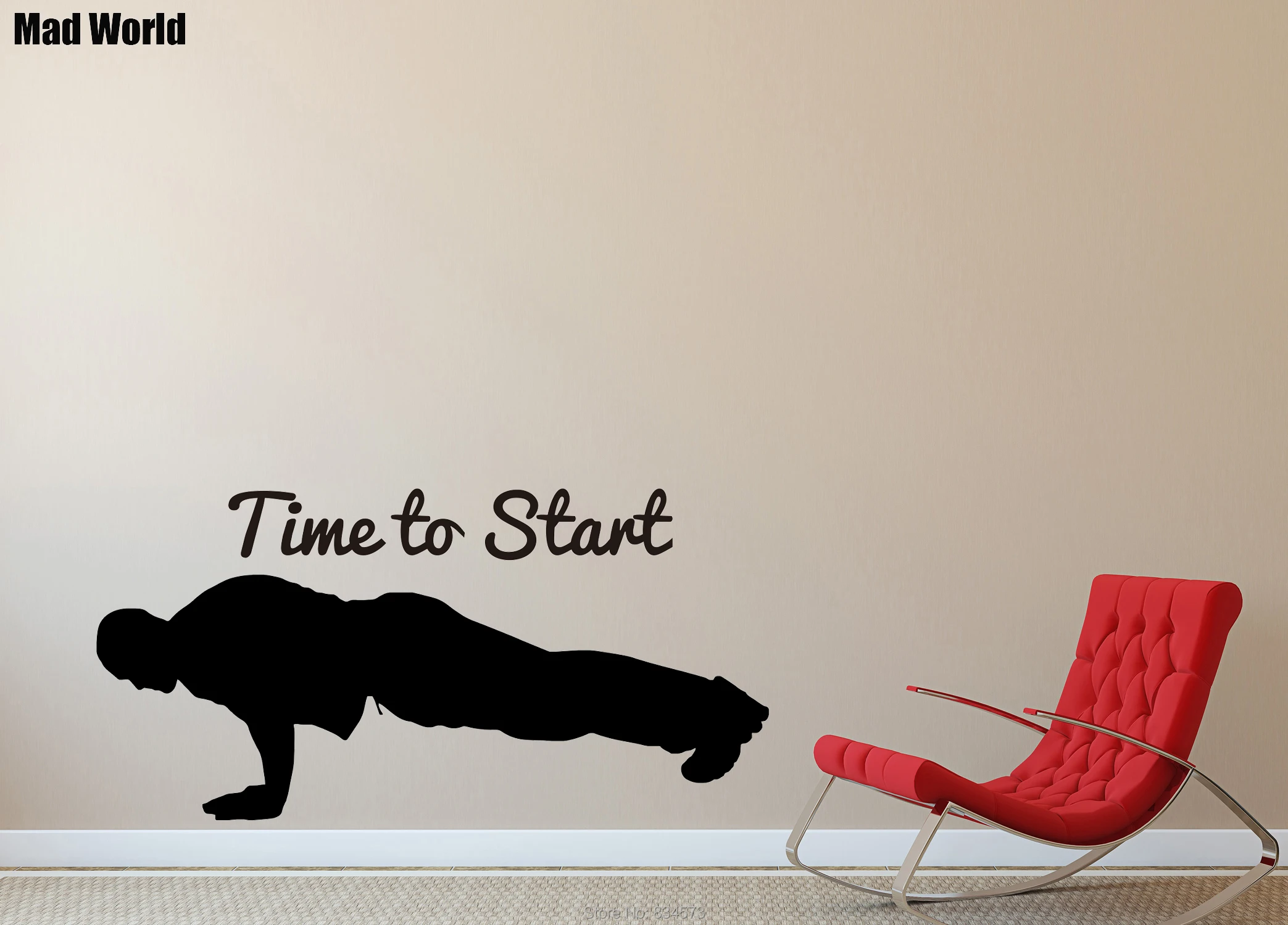 Mad World-Time To Start Sport People Man Gym Wall Art Sticker Wall Decals Home DIY Decoration Removable Room Decor Wall Stickers
Mad World-Time To Start Sport People Man Gym Wall Art Sticker Wall Decals Home DIY Decoration Removable Room Decor Wall Stickers