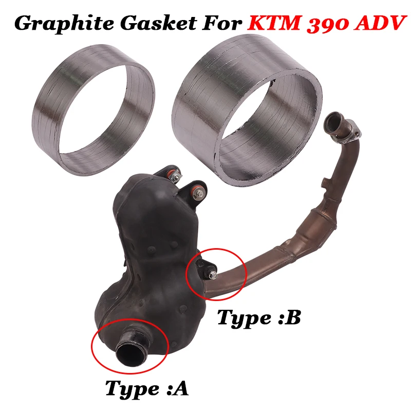 Interface Graphite Gasket Reinforced Gap Gasket Silp on Link Tube Exhaust Muffler Pipe Connect For Duke 250 390 RC390 KTM 390ADV 
Interface Graphite Gasket Reinforced Gap Gasket Silp on Link Tube Exhaust Muffler Pipe Connect For Duke 250 390 RC390 KTM 390ADV
