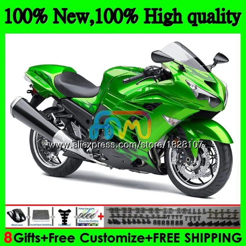 Injection For KAWASAKI ZZR1400 Glossy green ZX 14R ZX-14R 24BS.2 ZX14R 12 13 14 15 16 17 2012 2013 2014 2015 2016 2017 Fairing
Injection For KAWASAKI ZZR1400 Glossy green ZX 14R ZX-14R 24BS.2 ZX14R 12 13 14 15 16 17 2012 2013 2014 2015 2016 2017 Fairing