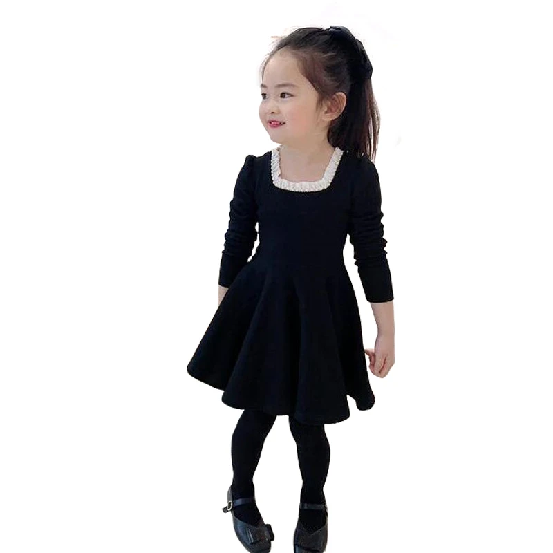 2021 New Spring Little Girls Black Vintage Dress Age For 2 - 8 Years Baby Girls Long Sleeve Knit Dress Casual simple Kids Frocks
2021 New Spring Little Girls Black Vintage Dress Age For 2 - 8 Years Baby Girls Long Sleeve Knit Dress Casual simple Kids Frocks