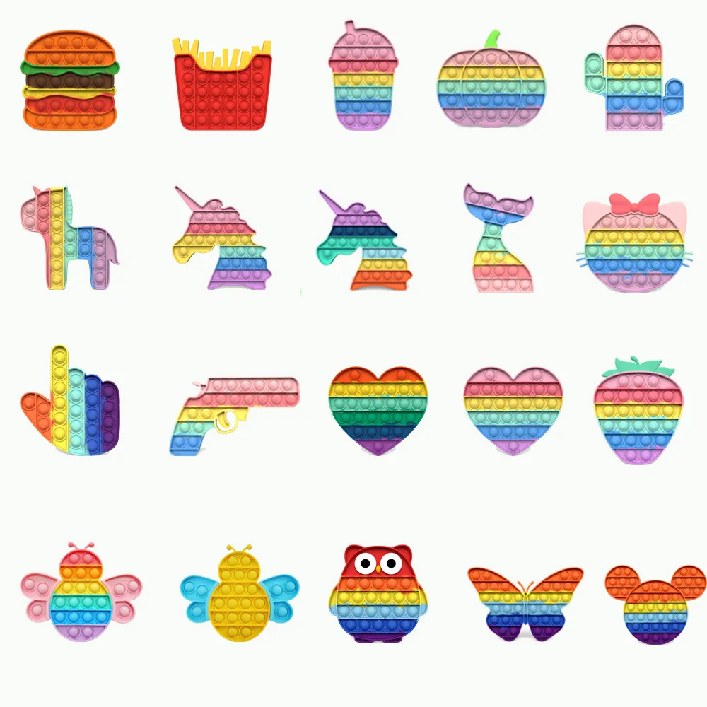 Relieve autism rainbow decompression toys squeeze children adults compress simple games dimple irritability relax
Relieve autism rainbow decompression toys squeeze children adults compress simple games dimple irritability relax