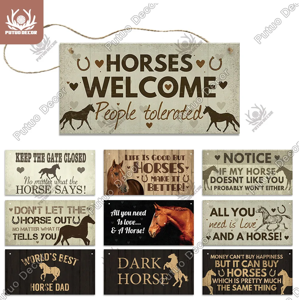 Putuo Decor Horse Signs Wooder Hanging Plaque Decorative Plaque Gifts for Horse Lover Farm Stables Decoration Living Home Decor
Putuo Decor Horse Signs Wooder Hanging Plaque Decorative Plaque Gifts for Horse Lover Farm Stables Decoration Living Home Decor