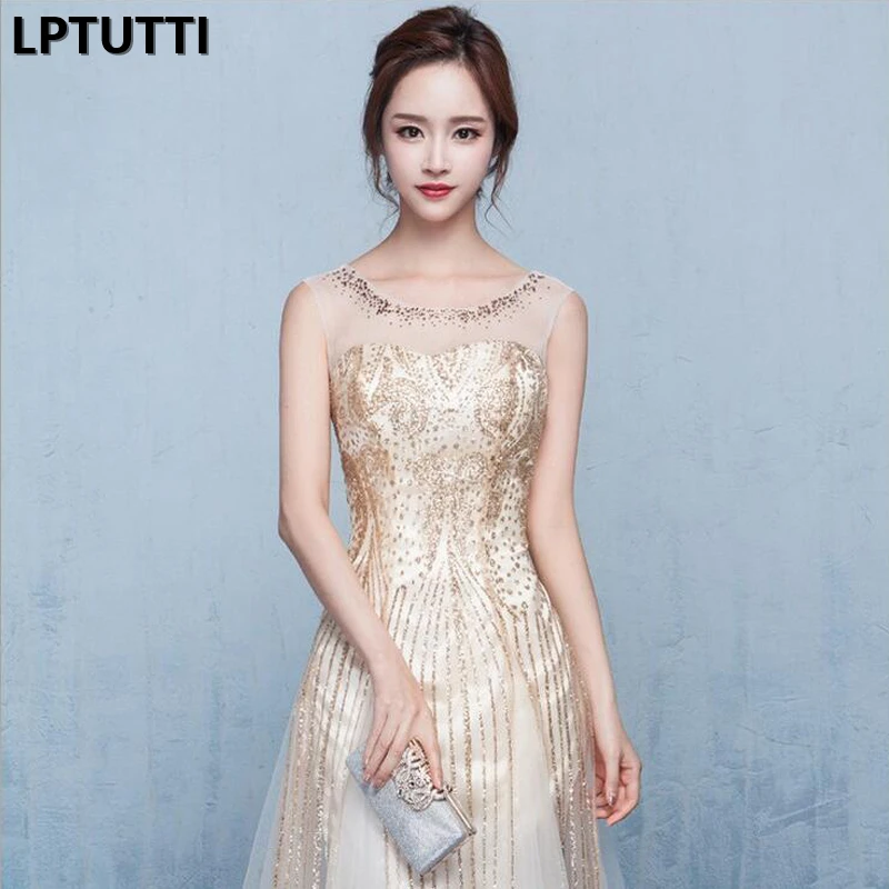 LPTUTTI CRYSTAL Sequin New For Women Elegant Date Ceremony Party Prom Gown Formal Gala Events Luxury Long Evening Dresses
LPTUTTI CRYSTAL Sequin New For Women Elegant Date Ceremony Party Prom Gown Formal Gala Events Luxury Long Evening Dresses
