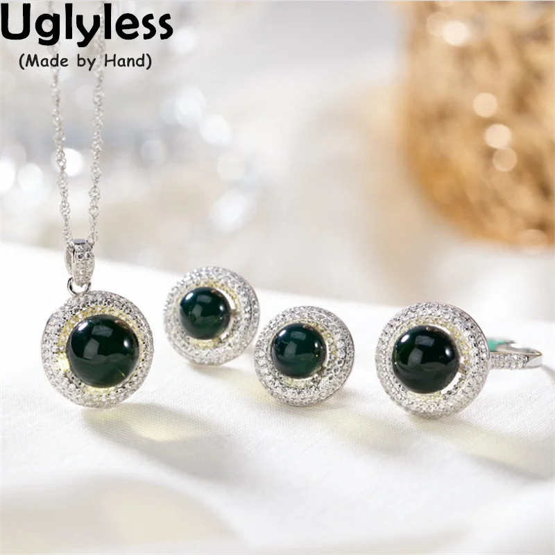 Uglyless 1set Elegant Lady Evening Dress Jewelry Sparkly Zircons Crystals Necklaces Rings Earrings Blue Amber Bijoux 925 Silver
Uglyless 1set Elegant Lady Evening Dress Jewelry Sparkly Zircons Crystals Necklaces Rings Earrings Blue Amber Bijoux 925 Silver