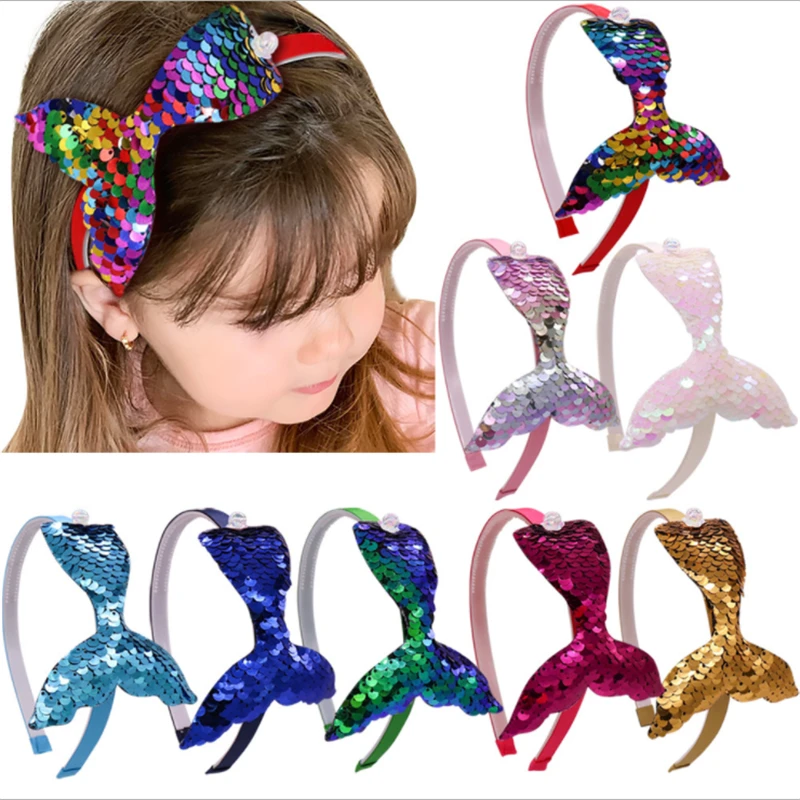 Explosive little mermaid sequined princess headband children fishtail pearl cute cartoon all-match headband
Explosive little mermaid sequined princess headband children fishtail pearl cute cartoon all-match headband