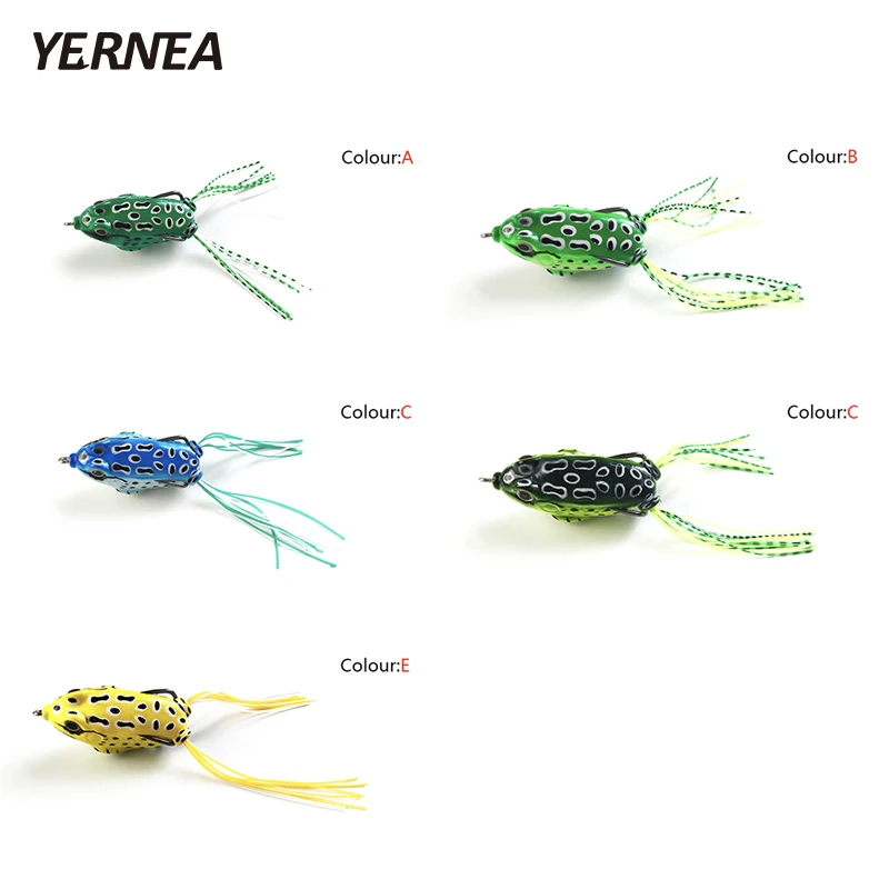 New 1pcs 5 Colors Fishing Lures Soft Tube Bait Plastic Frog Lure Treble Hooks Topwater Ray Frog 5.5cm Artificial Soft Bait
New 1pcs 5 Colors Fishing Lures Soft Tube Bait Plastic Frog Lure Treble Hooks Topwater Ray Frog 5.5cm Artificial Soft Bait