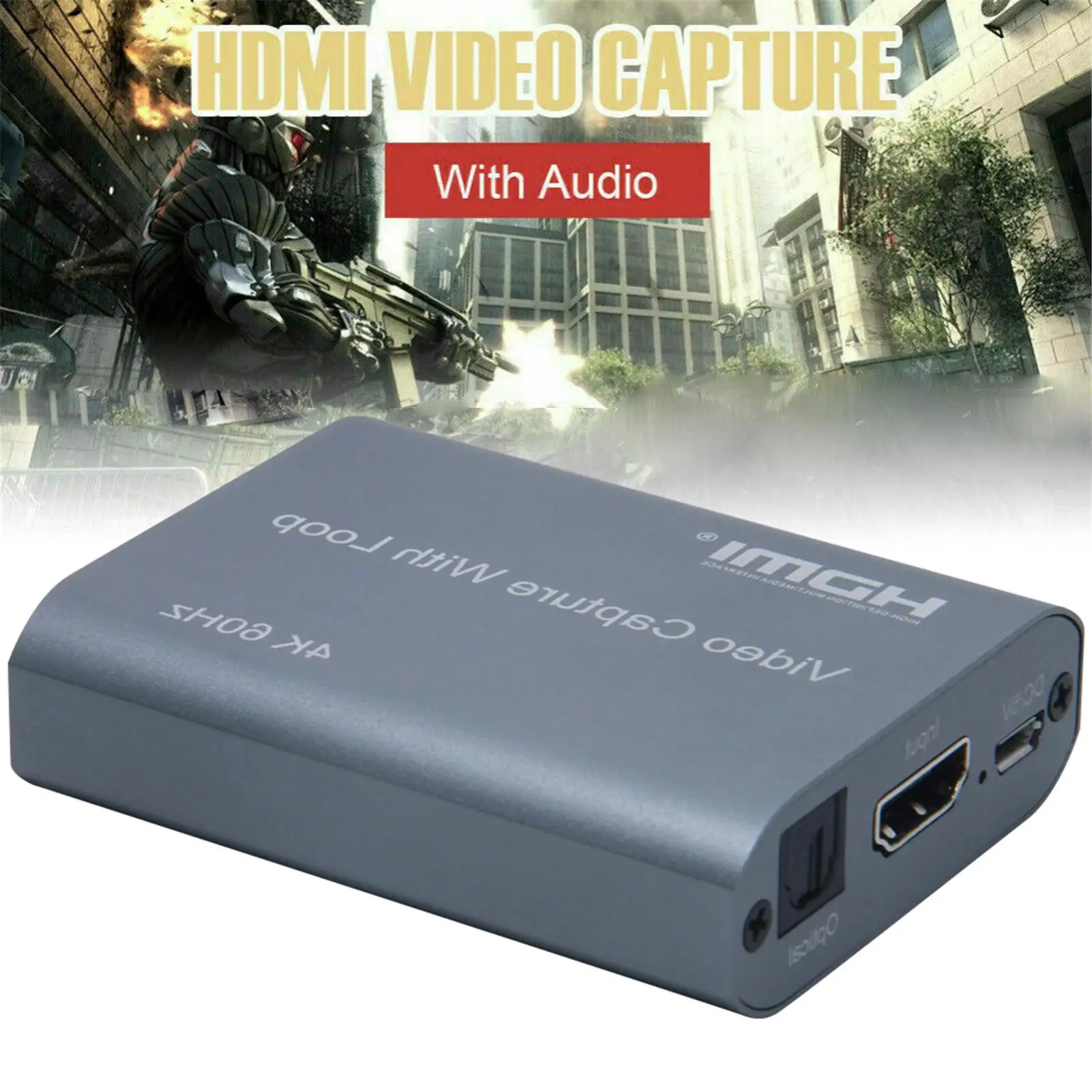 Карта видеозахвата 4K 60 Гц USB 3 0 1080p Loop Out оптический аудиовыход мини 2 для записи игр