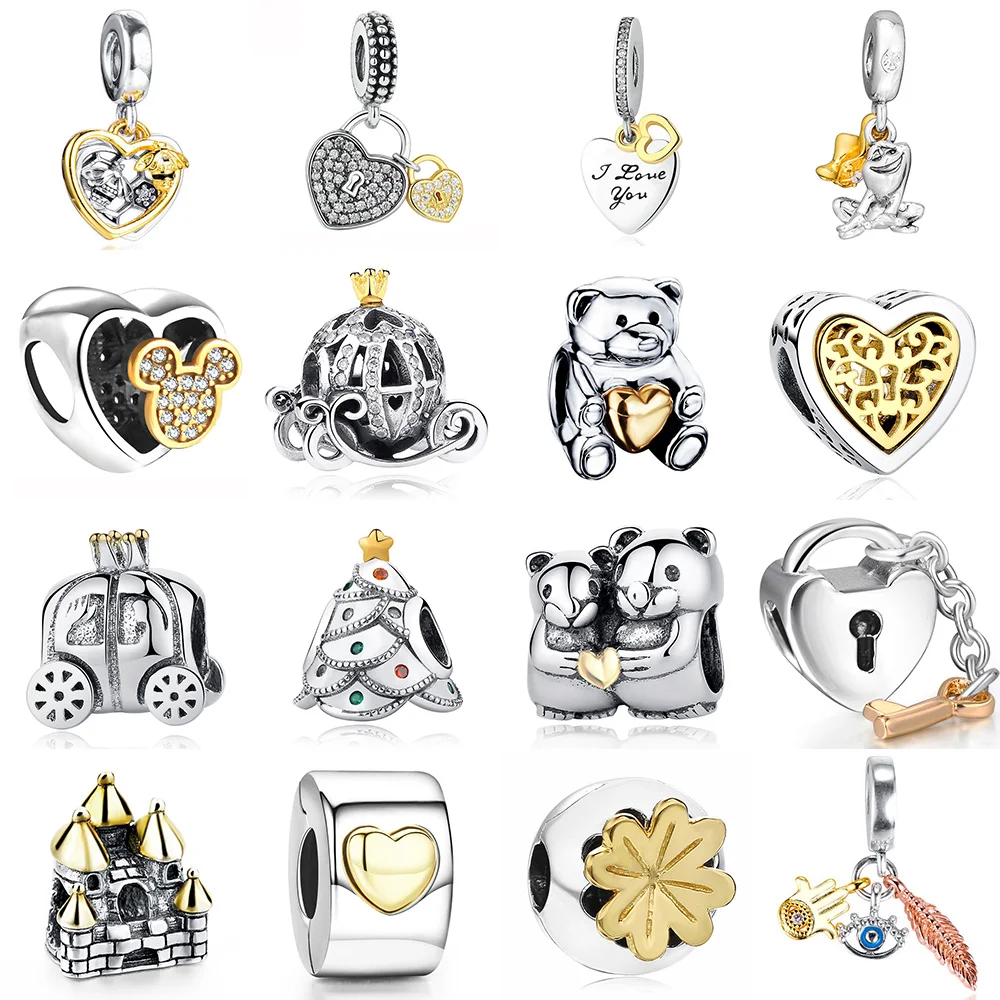 925 Sterling Silver golden castle frog prince Pumpkin Fairy Carriage charms Pendant beads fit Original Bracelet Women jewelry
925 Sterling Silver golden castle frog prince Pumpkin Fairy Carriage charms Pendant beads fit Original Bracelet Women jewelry