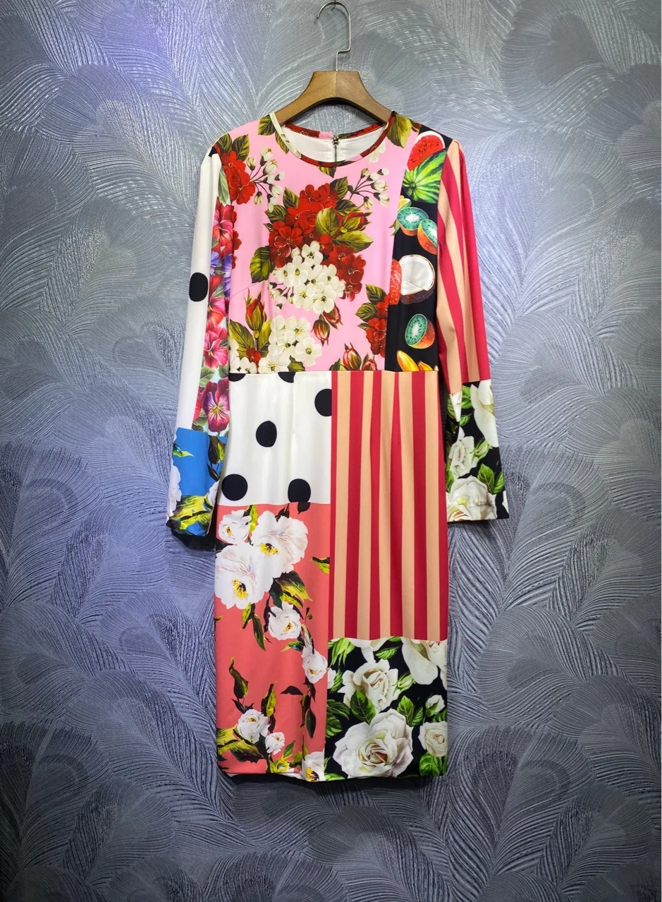 2021 Spring Runways flroal print long sleeves High quality women's elegant dress C615
2021 Spring Runways flroal print long sleeves High quality women's elegant dress C615