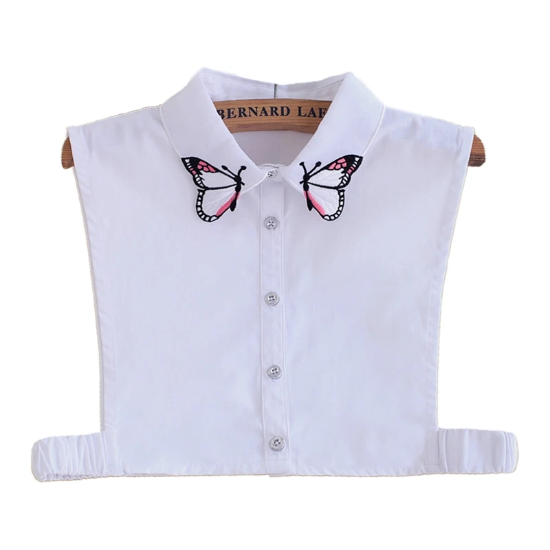 Women Elegant Colorful Butterfly Embroidery Lapel False Fake Collar Button Down Detachable Half Shirt Blouse Dickey
Women Elegant Colorful Butterfly Embroidery Lapel False Fake Collar Button Down Detachable Half Shirt Blouse Dickey