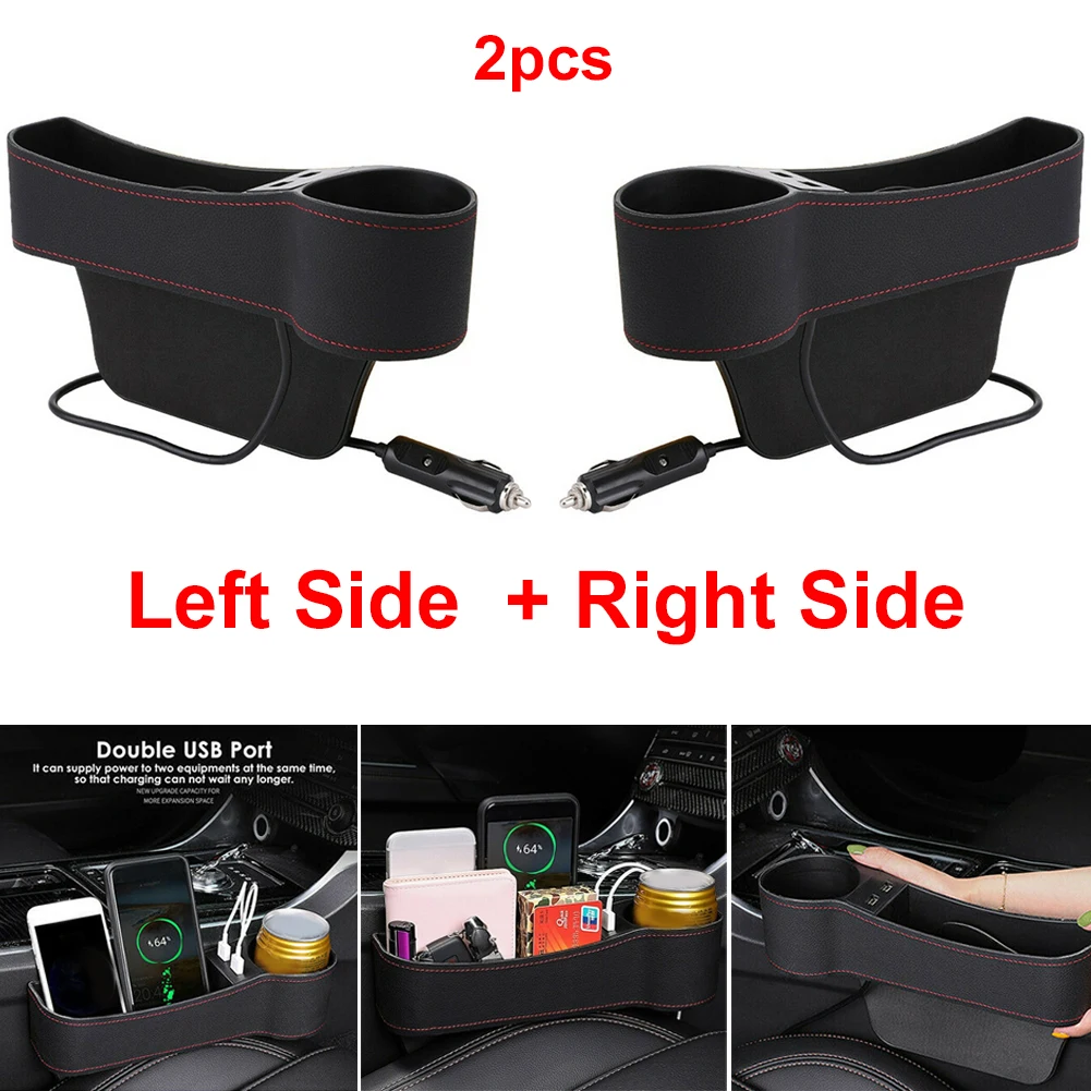 2x Right Side+Left Side Car Accessories Seat Slit Pocket Storage Organizer Box w/2USB Port Stowing Tidying Interior Accessories
2x Right Side+Left Side Car Accessories Seat Slit Pocket Storage Organizer Box w/2USB Port Stowing Tidying Interior Accessories