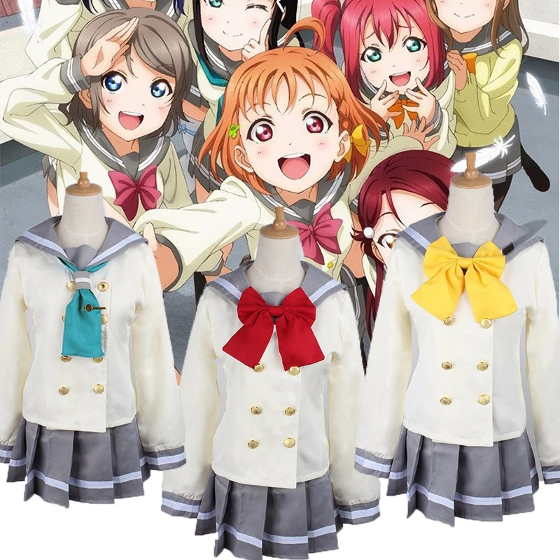 Костюм для косплея аниме «Love Live Sunshine», школьная форма Aqours, костюм моряка Куросава рубин, японский костюм моряка, платье на Хэллоуин
Костюм для косплея аниме «Love Live Sunshine», школьная форма Aqours, костюм моряка Куросава рубин, японский костюм моряка, платье на Хэллоуин