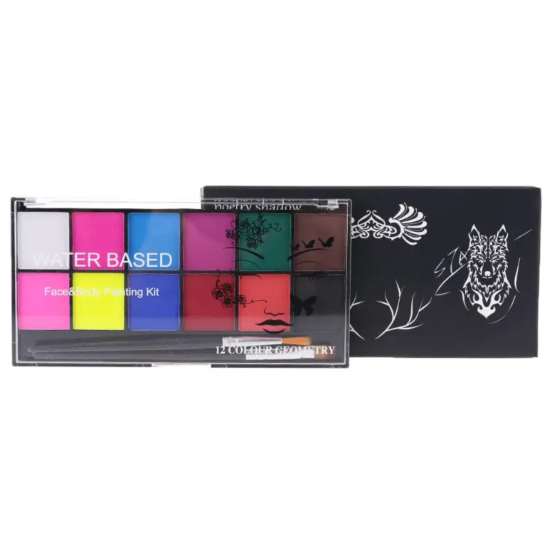 12 Цветов рисунок пигмент нетоксичный водорастворимый тела макияж набор для рисования с кистями для нарядная Карнавальная Вечерние
12 Цветов рисунок пигмент нетоксичный водорастворимый тела макияж набор для рисования с кистями для нарядная Карнавальная Вечерние