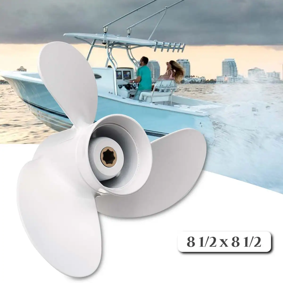 6G1-45941-00-EL Aluminum Alloy 3 Blade Marine Propeller 8 1/2 x 8 1/2 6-8HP Boat Outboard Propeller For Yamaha Outboard Engines
6G1-45941-00-EL Aluminum Alloy 3 Blade Marine Propeller 8 1/2 x 8 1/2 6-8HP Boat Outboard Propeller For Yamaha Outboard Engines