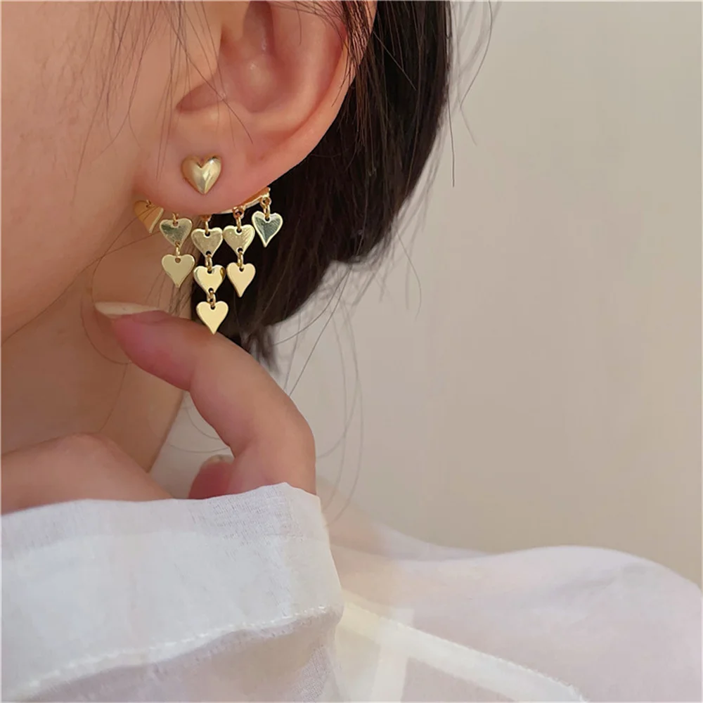 Korean Fashion Love Heart Earring For Women Girls Gold Heart Sequins Pendant Earrings Female Charming Shine Jewelry
Korean Fashion Love Heart Earring For Women Girls Gold Heart Sequins Pendant Earrings Female Charming Shine Jewelry