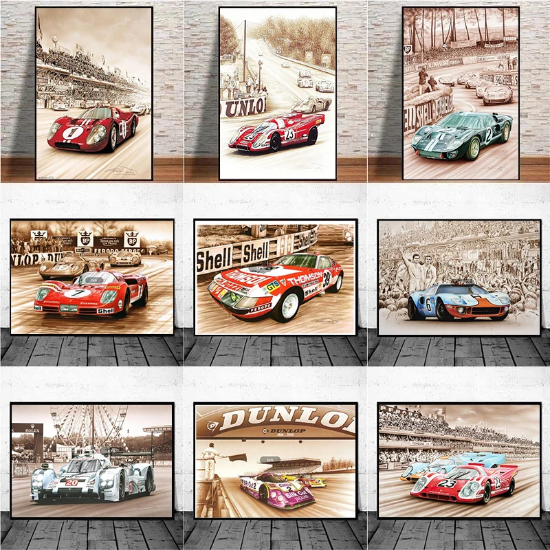Постер Le Mans 24 часа на Ралли Чемпионат Печать на холсте настенное искусство для гостиной украшение для дома картины для интерьера
Постер Le Mans 24 часа на Ралли Чемпионат Печать на холсте настенное искусство для гостиной украшение для дома картины для интерьера