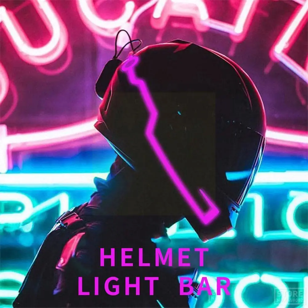 

Мотоциклетный светодиодный ночной сигнал для езды на мотоцикле, шлем с холодным светом, комплект аксессуаров для шлема, световая полоса, де...