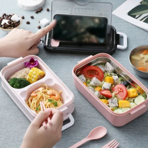 1pcs 304 Stainless Steel Lunch Box Double-Layer Insulated With Soup Bowl Food Container For Kids Adult Takeaway Tableware Bento
1pcs 304 Stainless Steel Lunch Box Double-Layer Insulated With Soup Bowl Food Container For Kids Adult Takeaway Tableware Bento