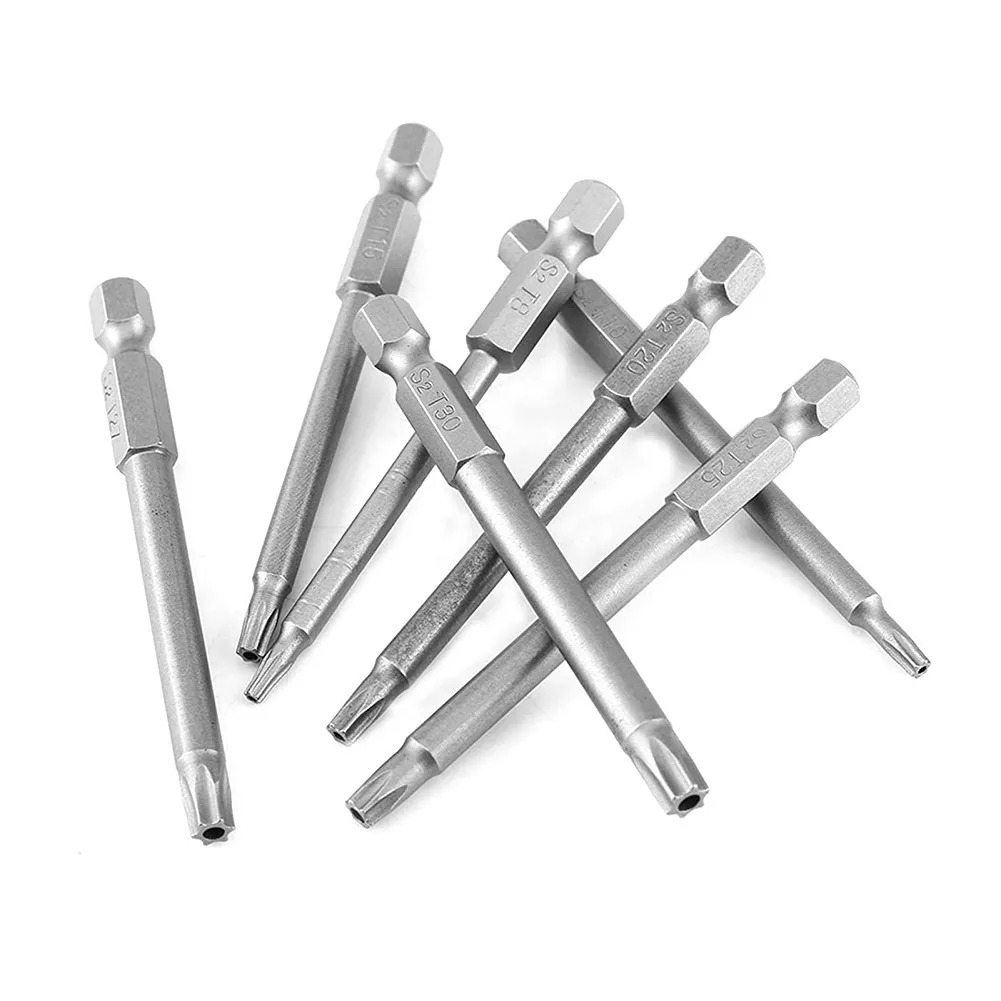 Стандартная звездообразная отвертка, набор сверл Torx 100 мм/4 дюйма, 7 шт., шестигранный хвостовик
Стандартная звездообразная отвертка, набор сверл Torx 100 мм/4 дюйма, 7 шт., шестигранный хвостовик
