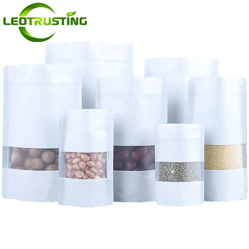 100pcs Stand up Matte White Aluminum Foil Window Zip Lock Bag Resealable Visible Snack Jewelry Spice Cereals Gifts Sealing Bags
100pcs Stand up Matte White Aluminum Foil Window Zip Lock Bag Resealable Visible Snack Jewelry Spice Cereals Gifts Sealing Bags