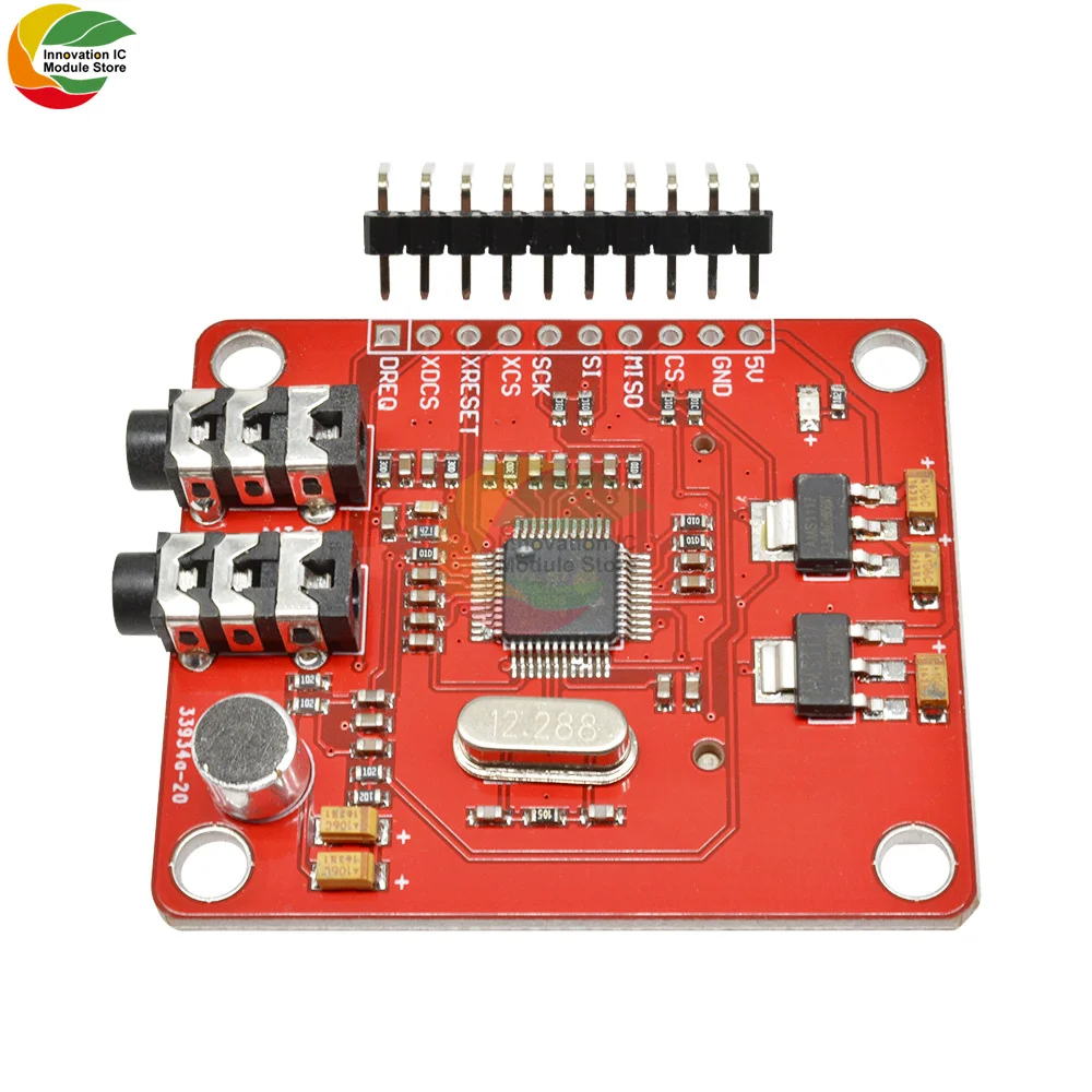 VS1053 MP3 Module With SD Card Slot VS1053B Ogg Field Recording 12.288 Mhz Crystal 16 Bit PCM for Arduino VS1053 Recording Board
VS1053 MP3 Module With SD Card Slot VS1053B Ogg Field Recording 12.288 Mhz Crystal 16 Bit PCM for Arduino VS1053 Recording Board