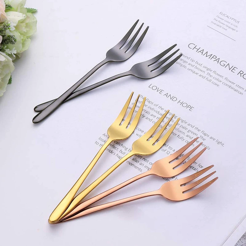 Fruit Fork Cutlery Set Stainless Steel Small Tea Fork Gold Dessert Fork For Cake Snack Silver Salad Fork Home Dinnerware Tool
Fruit Fork Cutlery Set Stainless Steel Small Tea Fork Gold Dessert Fork For Cake Snack Silver Salad Fork Home Dinnerware Tool