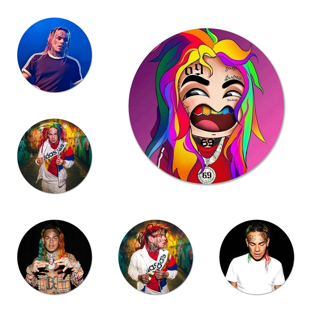 58mm Hip Hop Rapper Tekashi 69 6ix9ine Icons Pins Badge Decoration Brooches Metal Badges For Clothes Backpack Decoration
58mm Hip Hop Rapper Tekashi 69 6ix9ine Icons Pins Badge Decoration Brooches Metal Badges For Clothes Backpack Decoration