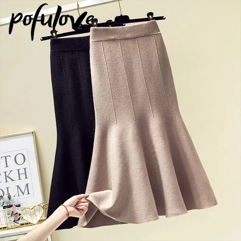 Юбка женская трикотажная средней длины, черная юбка-годе с завышенной талией, модные осенне-зимние юбки
Юбка женская трикотажная средней длины, черная юбка-годе с завышенной талией, модные осенне-зимние юбки