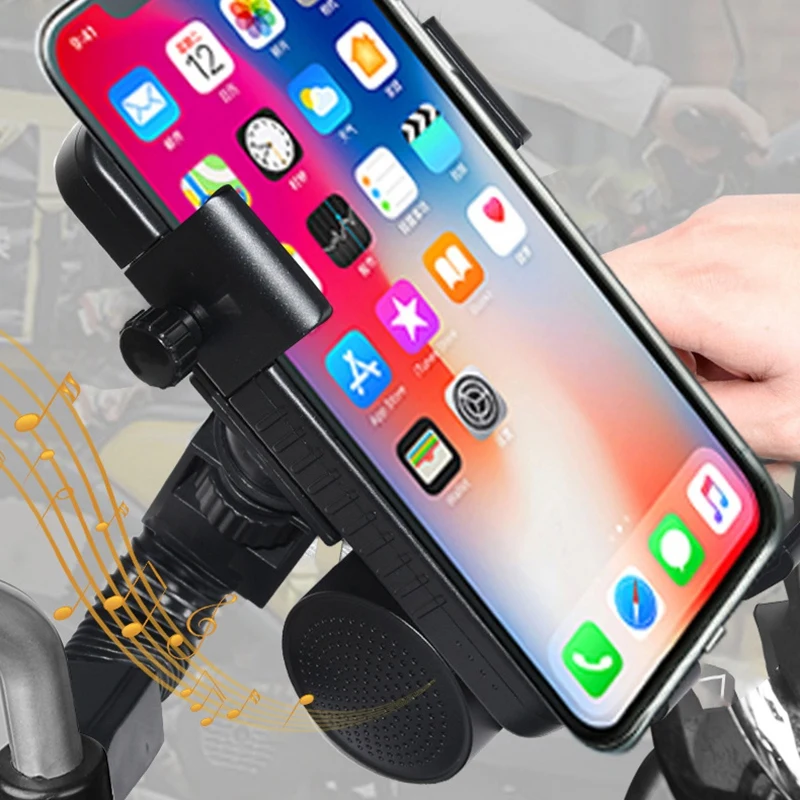 Motorcycle Bicycle Mobile Phone Holder Wireless/USB Charger Bluetooth o Amplifier Stereo Speaker Mp3 with Flashlight
Motorcycle Bicycle Mobile Phone Holder Wireless/USB Charger Bluetooth o Amplifier Stereo Speaker Mp3 with Flashlight