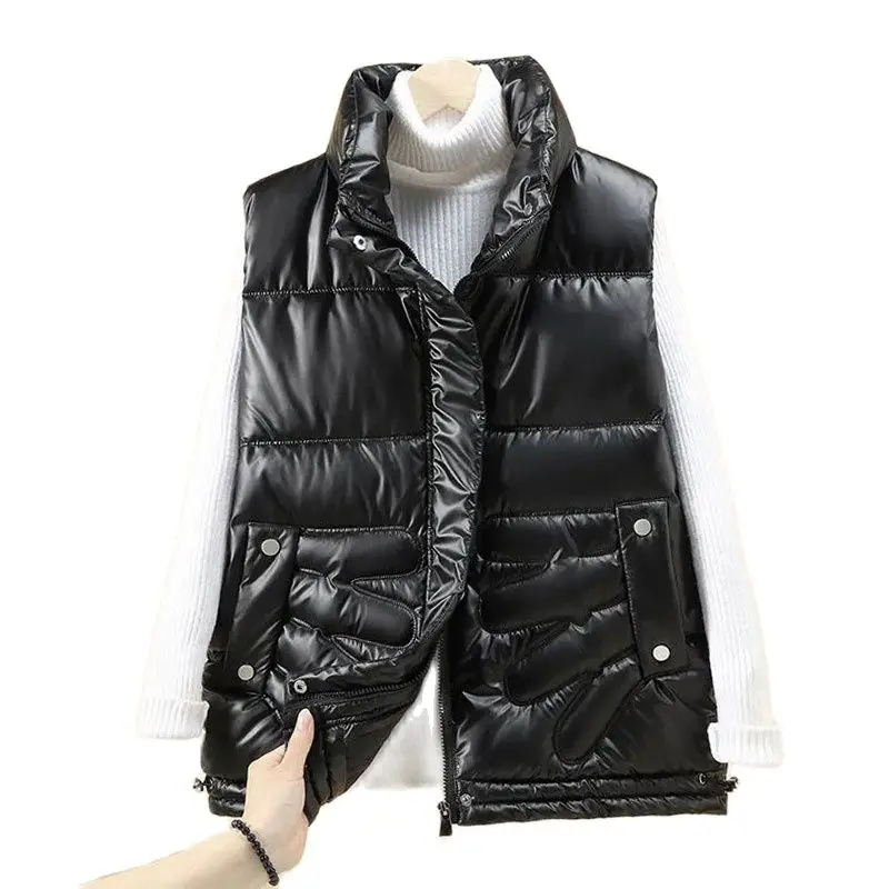 Glossy Down Cotton Vest Women Loose 2022 Winter Plus Size Women's Coat Korean Fashion Palm Pocket Stand-up Collar Thick Vest
Glossy Down Cotton Vest Women Loose 2022 Winter Plus Size Women's Coat Korean Fashion Palm Pocket Stand-up Collar Thick Vest