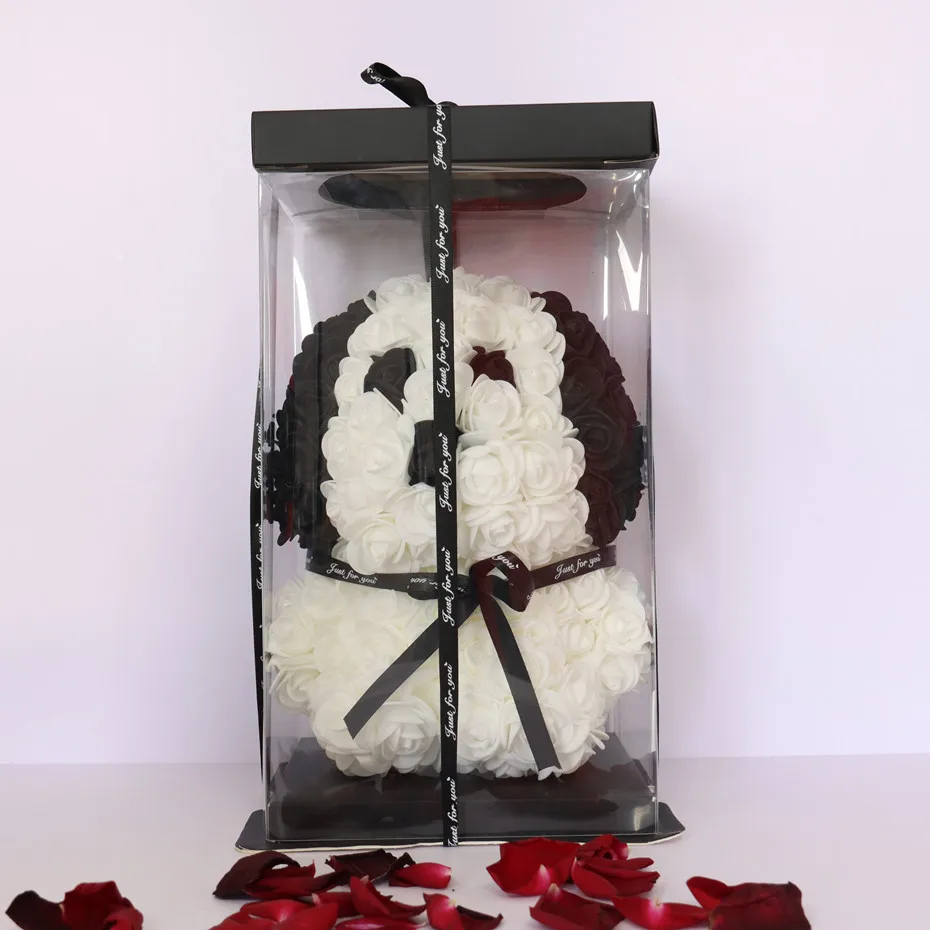 Hot 25cm artificial rose heart Teddy rose dog handmade rose bear lady Valentine's Day Wedding bit Day gift direct delivery
Hot 25cm artificial rose heart Teddy rose dog handmade rose bear lady Valentine's Day Wedding bit Day gift direct delivery