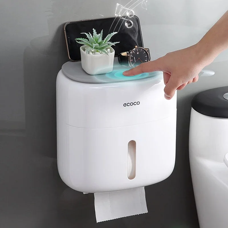 Double Layer Toilet Paper Holder Waterproof Multifunction Tissue Box Wall Mount Roll Paper Rack Toilet Roll Dispenser Portable
Double Layer Toilet Paper Holder Waterproof Multifunction Tissue Box Wall Mount Roll Paper Rack Toilet Roll Dispenser Portable
