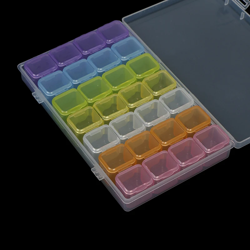 28 Slots Diamond Embroidery Box Diamond Painting Accessory Case Clear plastic Display Storage Boxes Cross Stitch Tools
28 Slots Diamond Embroidery Box Diamond Painting Accessory Case Clear plastic Display Storage Boxes Cross Stitch Tools