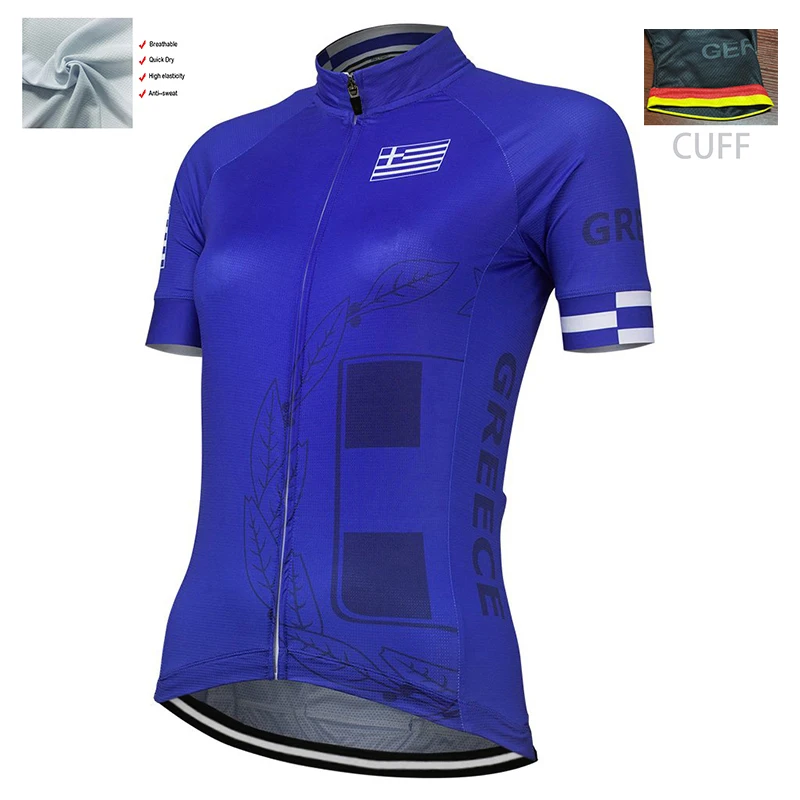 GREECE Blue Ladies Global Factory Team Road Race Cycling Jersey Breathable Polyester Customizable
GREECE Blue Ladies Global Factory Team Road Race Cycling Jersey Breathable Polyester Customizable
