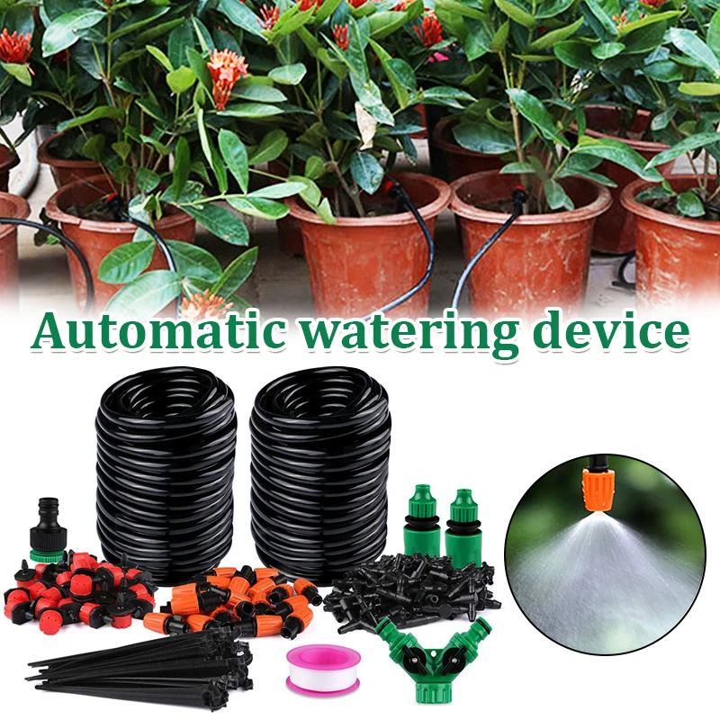 Micro Drip Irrigation Kit with Adjustable Nozzle and Dripper Automatic Patio Plant Watering Kit for Greenhouse Lawn DSD666
Micro Drip Irrigation Kit with Adjustable Nozzle and Dripper Automatic Patio Plant Watering Kit for Greenhouse Lawn DSD666